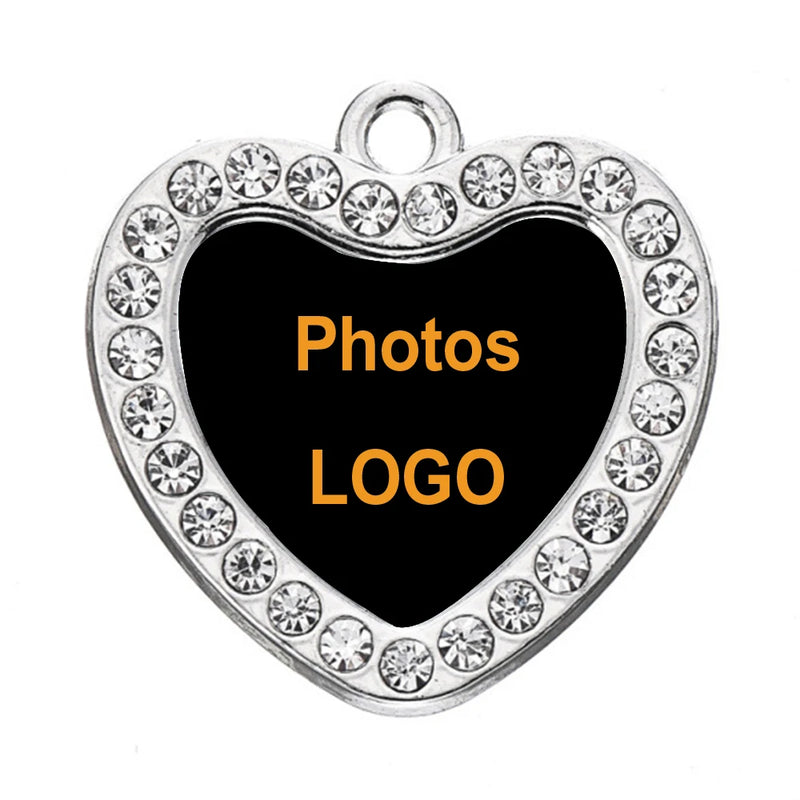 Custom Photo Pendant Necklace Earrings Set