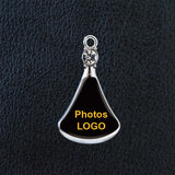 Custom Photo Pendant Necklace Earrings Set - Personalized Jewelry