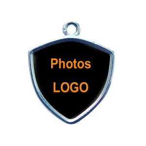 Custom Photo Pendant Necklace Earrings Set - Personalized Jewelry