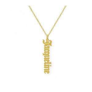 Personalized Vertical Pendant Name Necklace for Women