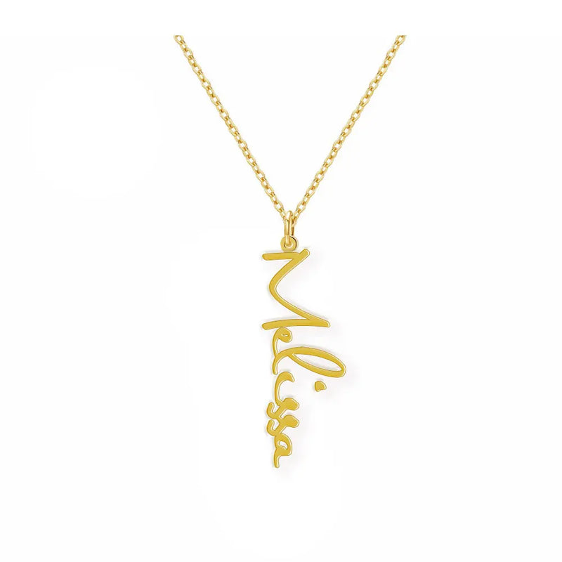 Personalized Vertical Pendant Name Necklace for Women