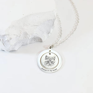 Personalized Pet Necklace Engraved Pendant Stainless Steel Jewelry Gift