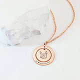 Personalized Pet Necklace Engraved Pendant Stainless Steel Jewelry Gift