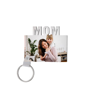 Custom Photo Keychain for Mom, Personalized Picture Key Holder