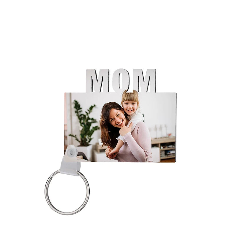 Custom Photo Keychain for Mom, Personalized Picture Key Holder