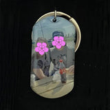 Personalized Photo Keychain with Cover, Stainless Steel Dog Tag Gift