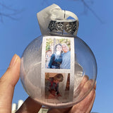 Custom Photo Pendant Memorial Feather Ball Tree Ornament