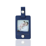 Personalized Leather Pendant Keychain with Name Engraving for Couples