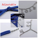 Personalized Crystal Letter Thong Body Chain, Sexy Body Jewelry
