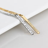 Personalized Stainless Steel Name Bar Necklace - Family Keepsake Choker