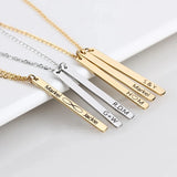 Personalized Stainless Steel Name Bar Necklace - Family Keepsake Choker