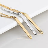 Personalized Stainless Steel Name Bar Necklace - Family Keepsake Choker