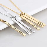 Personalized Stainless Steel Name Bar Necklace - Family Keepsake Choker