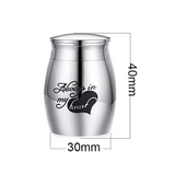 Custom Stainless Steel Pet Cremation Urn - Keepsake for Dogs Cats Human Ashes