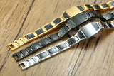 Men's Stainless Steel Weight Loss Bracelet Bangle with Carbon Fiber