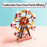 Ferris Wheel Photo Acrylic Model Stand Desk Decor Family Collection