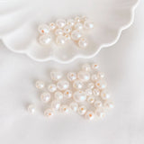 Natural Fresh Water Macroporous Near-Round Beads Single Pearl Loose Beads