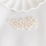 Natural Fresh Water Macroporous Near-Round Beads Single Pearl Loose Beads