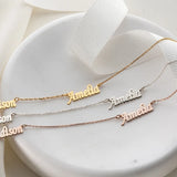 Personalized Letter Pendant Necklace Stainless Steel Jewelry Gift