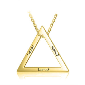 Personalized Stainless Steel Triangle Name Necklace