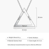 Personalized Stainless Steel Triangle Name Necklace