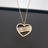 Personalized Birthstone Heart Nameplate Choker Necklace