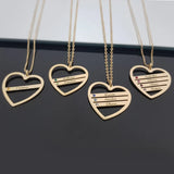 Personalized Birthstone Heart Nameplate Choker Necklace
