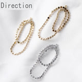 14K Gold-coated Bean Flat Chain Silver Pin Earrings Pendant Material Accessories