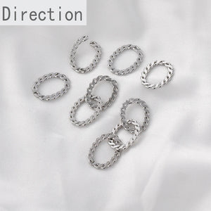 14K Gold-coated Copper Oval Twist Connection DIY Basic Accessories