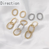 14K Gold-coated Copper Oval Twist Connection DIY Basic Accessories