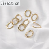 14K Gold-coated Copper Oval Twist Connection DIY Basic Accessories