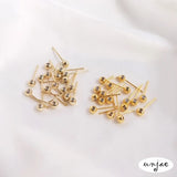 14K 18K Rubber Beads Earrings Silicone Adjustable DIY Ear Jewelry Material