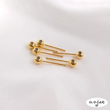 14K 18K Rubber Beads Earrings Silicone Adjustable DIY Ear Jewelry Material