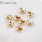 14K Gold-Clad Half Moon Buckle C Bracelet DIY Accessories