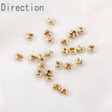 14K Gold-Clad Half Moon Buckle C Bracelet DIY Accessories