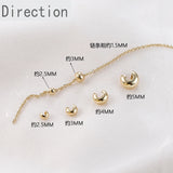 14K Gold-Clad Half Moon Buckle C Bracelet DIY Accessories