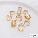 14K C-shaped Ear Clip DIY Earrings Accessory