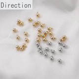 14k Gold-plated Round Bead Earrings Pendant DIY Earrings