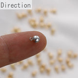14k Gold-plated Round Bead Earrings Pendant DIY Earrings