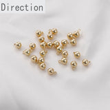14k Gold-plated Round Bead Earrings Pendant DIY Earrings