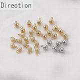 14k Gold-plated Round Bead Earrings Pendant DIY Earrings