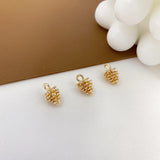 18K Pine Cone Pendant DIY Necklace Bracelet Making Ear Jewelry Material