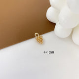 18K Pine Cone Pendant DIY Necklace Bracelet Making Ear Jewelry Material