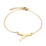 A-Z Stainless Bracelet Engraved Name Initial Letters Women Gift