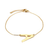 A-Z Stainless Bracelet Engraved Name Initial Letters Women Gift