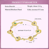 Personalized Heart Bracelet with Zircon, Engraved Name, Mother's Gift