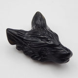 Handcarved Tiny Wolf Head Gemstone Pendant Beads 35mm Charms for Jewelry Making