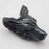 Handcarved Tiny Wolf Head Gemstone Pendant Beads 35mm Charms for Jewelry Making
