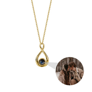 8-Char Projection Necklace Mother's Gift, Unique Photo Projection Gift