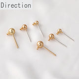 925 Silver Needle Dumb Ring Doudou Earrings
